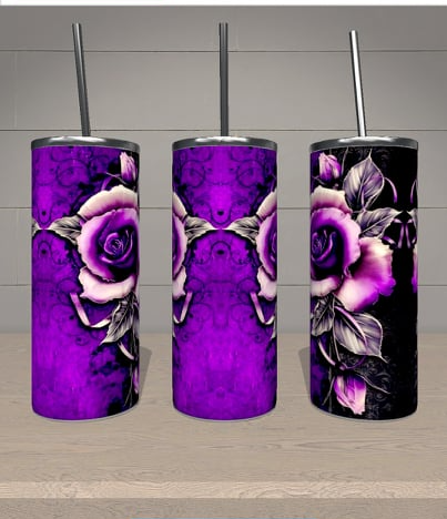 Purple Rose 20 Oz tumbler